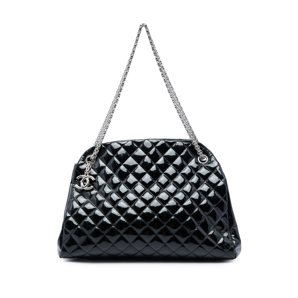 Pre-Loved Chanel Large Quilted Patent Just Mademoiselle Bowling Bag
